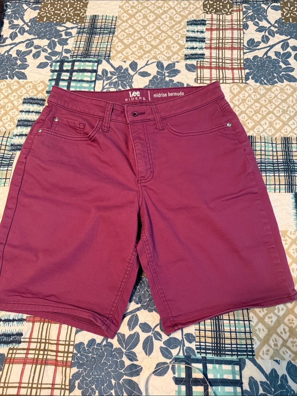 Lee Women’s Midrise Bermuda Shorts - Plum